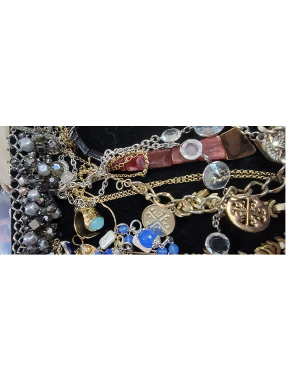 Vintage Statement Jewelry Lot Necklaces Bracelets Rings Mixed Designer Style Boh - Picture 6 of 11